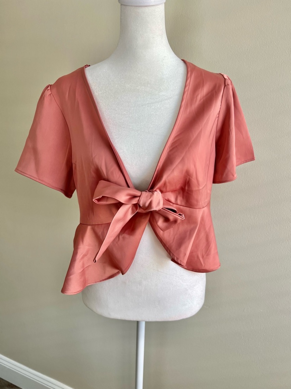 Pink Coquette Fairy Tie Front Blouse NWT Medium Wild Fable